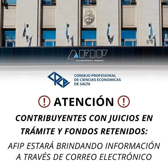 ATENCIÓN CONTRIBUYENTES CON JUICIOS EN TRÁMITE Y FONDOS RETENIDOS