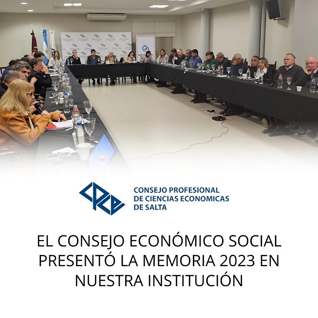 CONSEJO ECONOMICO SOCIAL PRESENTO LA MEMORIA 2023 EN NUESTRA INSTITUCIÓN