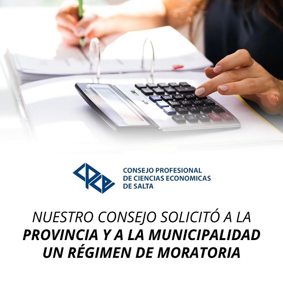 NUESTRO CONSEJO SOLICITÓ A LA PROVINCIA Y A LA MUNICIPALIDAD UN REGIMEN DE MORATORIA